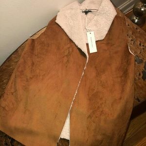Camel Faux Suede Vest